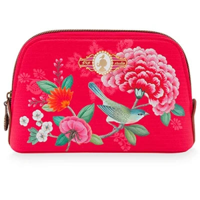 Afbeelding van Pip Studio Cosmetic Bag Triangle Small &#039;Good Morning&#039; red