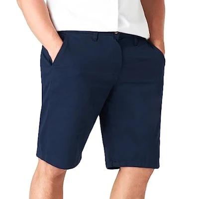 Afbeelding van Katoenen herenshorts, shorts en bermuda&#039;s met zakken, chinoshorts, bermuda, heren, zomerkleding, volwassenen, jongeren, jongens, maten M 3XL, Marine.