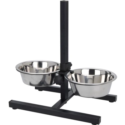 Afbeelding van Dogs Collection H Standaard met 2 RVS Voerbakken 19 cm
