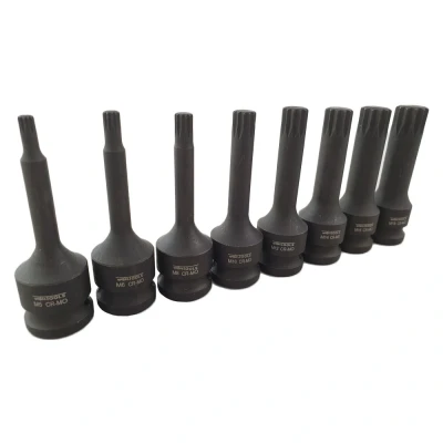 Afbeelding van 1/2&#039;&#039; krachtdoppen set 8 delig veeltand van Chrome Molybdenum staal.