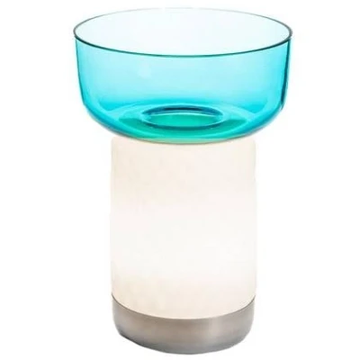 Afbeelding van Artemide Bontà tafellamp met kom LED oplaadbaar turquoise