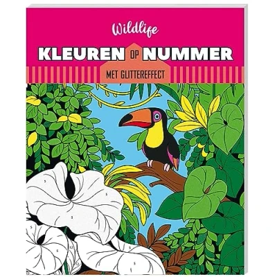 Afbeelding van Kleuren op nummer Kleurboek Wildlife