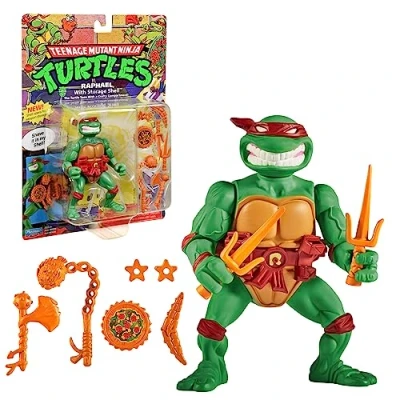 Afbeelding van Ninja schildpadden, beweegbaar figuur, 10 cm, klassieke verzamelfiguur, Raphael, speelgoed voor kinderen vanaf 4 jaar, T00013