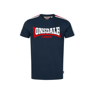 Afbeelding van Lonsdale Normale Passform Merryn Tshirt print, Heren, Maat: XL, Navy white red