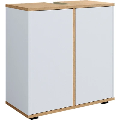 Afbeelding van Vicco Wastafelonderkast Didi, Wit/Kunstnijverheid, 60 x 62 cm met 2 deuren