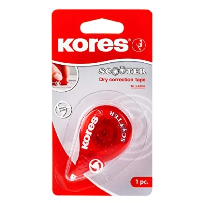 Afbeelding van Kores Scooter correctietape, 8 m, rood