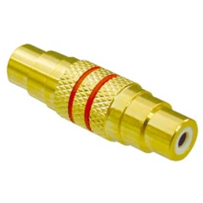 Afbeelding van Tulp mono audio (v v) koppelstuk rood / verguld (metaal)