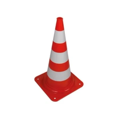 Afbeelding van Rood / witte afbakeningskegel 75 cm