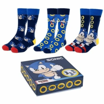 Afbeelding van Sonic the Hedgehog Sokken 3 Paar Cadeauverpakking Maat 40 46