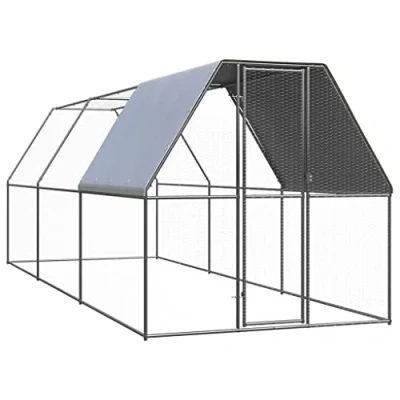 Afbeelding van vidaXL Kippenhok 2x6x2 m gegalvaniseerd staal