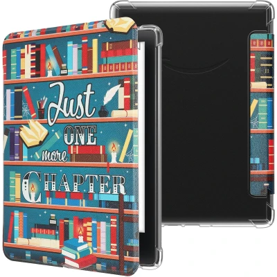 Afbeelding van kwmobile ereader hoesje geschikt voor Amazon Kindle Paperwhite (2024)/Colorsoft hoes e reader flip case met magneetsluiting Kunstleren book sleeve bibliotheek design