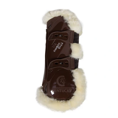 Image de Kentucky Horsewear Protèges Tendons Bamboo Elastic Vegan Sheepskin Marron L