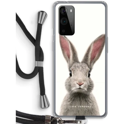 Afbeelding van Case Company® hoesje met Koord geschikt voor OnePlus 9 Pro Daisy Telefoonhoesje Zwart Bescherming aan alle Kanten en Over de Schermrand
