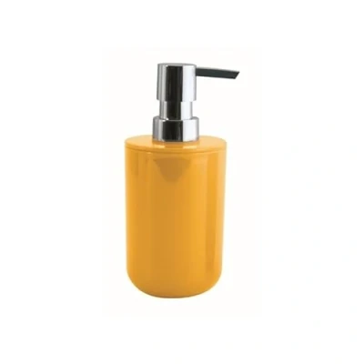 Afbeelding van MSV Zeeppompje/dispenser Porto PS kunststof saffraan geel/zilver 7 x 16 cm 260 ml