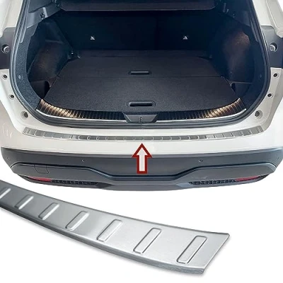 Afbeelding van Bumperbescherming van mat roestvrij staal geschikt voor Nissan Qashqai III Type J12 Bouwjaar vanaf 2021&gt; Topkwaliteit RECAMBO
