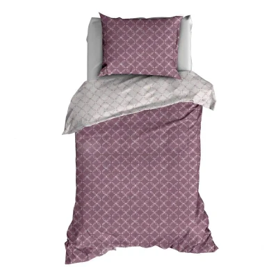 Afbeelding van Satin d&#039;Or Curling Dekbedovertrek Eenpersoons 140x200/220 cm + 1 kussensloop 60x70 Oud Rose
