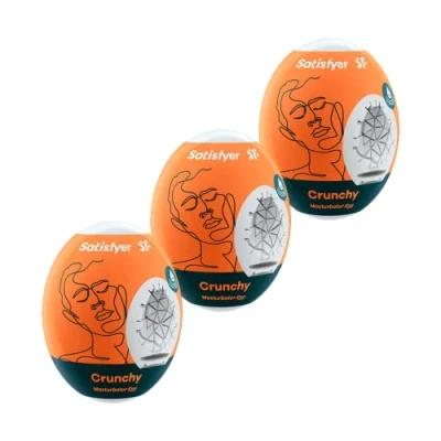Afbeelding van Satisfyer Masturbator Eggs Crunchy 3 stuks