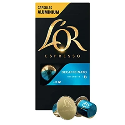 Afbeelding van L&#039;Or Espresso Café Decaffeinato Intensiteit 6, 10 x 52 g
