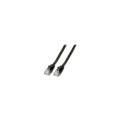 Image de EFB Elektronik Cordon de raccordement RJ 45 (M) pour 3 m UTP CAT 6a moulé, plat noir