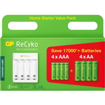 Image de GP Batteries Lader + 4xAAA &amp; 4xAA