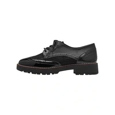 Afbeelding van Jana HALB Veterschoenen, Dames, Maat: 38, Black structur Textiel/ synthetisch