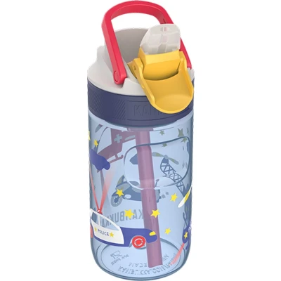 Afbeelding van Kambukka Lagoon Drinkfles voor kinderen 400ml Police Patrol met geïntegreerd rietje drinkbus drinkbeker school