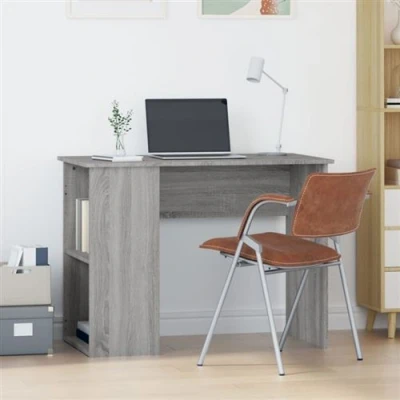 Afbeelding van Bureau 100x55x75 cm bewerkt hout grijs sonoma eikenkleurig