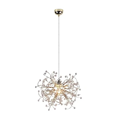 Afbeelding van Reality LED Hanglamp Hangverlichting E27 Fitting 1 lichts Rond Goud Aluminium