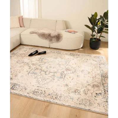 Afbeelding van Vintage Vloerkleed Fancy Classic Crème/beige 120x170 Cm