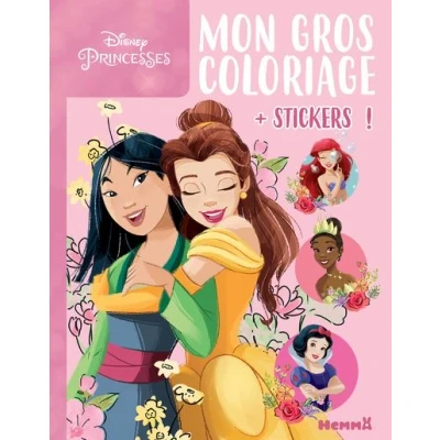 Image de Disney Princesses Mon gros coloriage + stickers ! Mulan et Belle