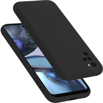 Afbeelding van Cadorabo Hoesje geschikt voor Motorola MOTO G22 in LIQUID ZWART Beschermhoes gemaakt van flexibel TPU silicone Case Cover