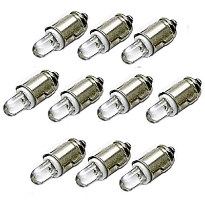 Afbeelding van LED Mafia BA7S 10 stuks 12 V lampen wit blauw rood groen geel halogeenverlichting snelheidsmeter dashboardverlichting (wit)