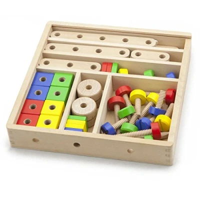 Afbeelding van Viga Toys 50490 imitatiespel gereedschap en werkbank bouwset hout