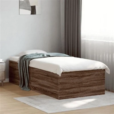 Afbeelding van vidaXL Bedframe bewerkt hout bruin eikenkleur 90x200 cm