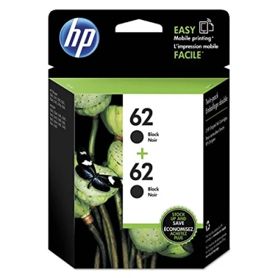 Afbeelding van HP 62 inktpatronen, zwart, multipack inktcartridges (origineel, pigmentinkt, HP, Officejet 8040 met Neat e All in One, Envy 8000 One