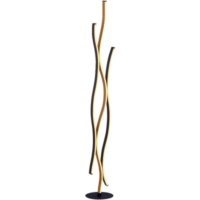Afbeelding van Searchlight Bari Vloerlamp Swirl Wood