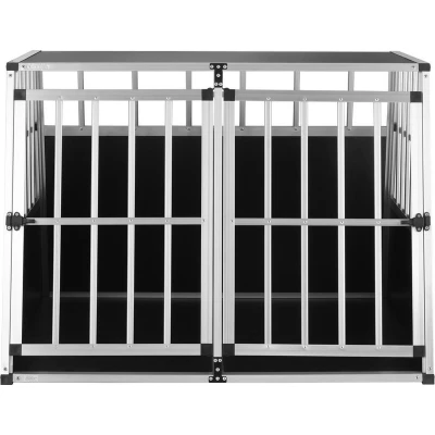 Afbeelding van Cadoca Honden Transportbox XL Aluminium 97x90x70cm Afsluitbaar