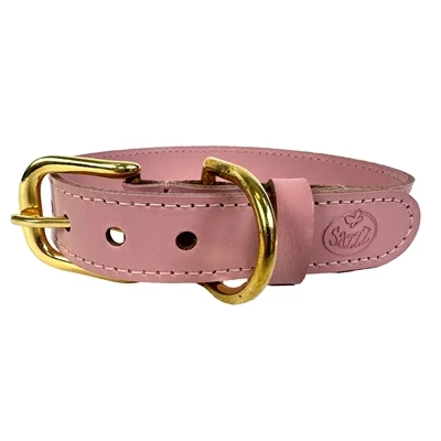 Afbeelding van Sazzz Halsband Hond Braveheart Classic Leer Roze 27 33X2 CM