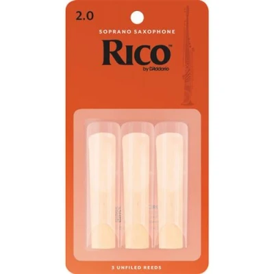 Image de D&#039;Addario RIA0320 Anches saxophone soprano, force 2.0, boîte de 3