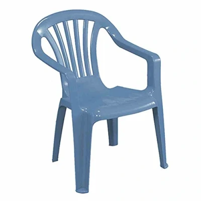 Afbeelding van Sunnydays Kinderstoel blauw kunststof buiten/binnen L37 x B35 H52 cm tuinstoelen