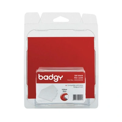 Image de Carte fine PVC Blanc Paquet de 100 Sogedex