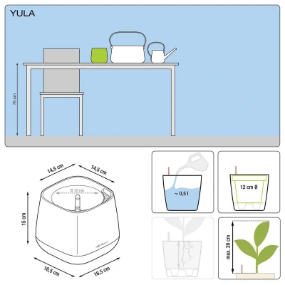 Afbeelding van Lechuza Yula Planter Satijnwit / Parelroze