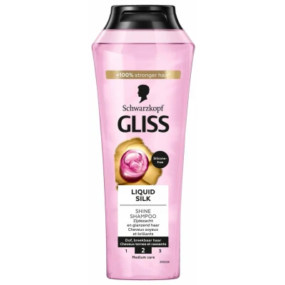 Afbeelding van Schwarzkopf Gliss Liquid Silk Shine Shampoo Silicon Free 2