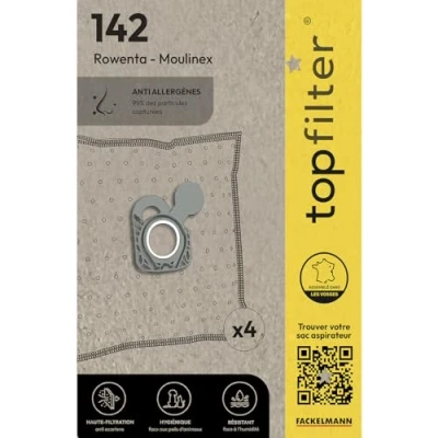 Afbeelding van Set van 4 Rowenta en Moulinex TopFilter Premium stofzuigerzakken