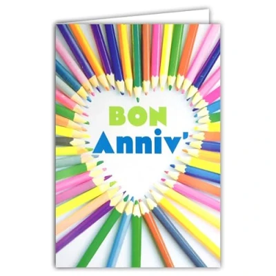 Afbeelding van 69 8112 fluo kaart met envelop, 12 x 17,5 cm, illustratie, kleurpotloden, voor kinderen of tekenaar, echte inkt, gemaakt en geproduceerd in Frankrijk