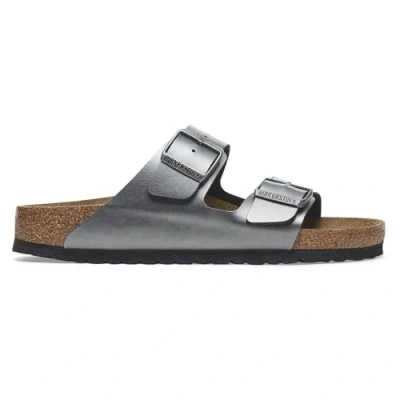 Afbeelding van Birkenstock Arizona Greased Leather damessandalen met open teen, Metallic Black N