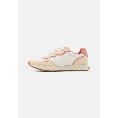 Afbeelding van HUGO Icelin Sneakers laag, Dames, Maat: 36, Open white/rose Imitatieleer/ textiel