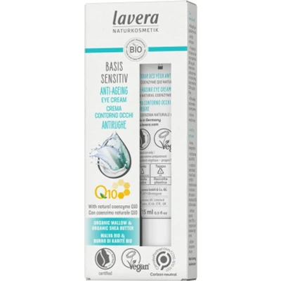 Afbeelding van Lavera Basis Q10 eye cream EN IT 15 Milliliter