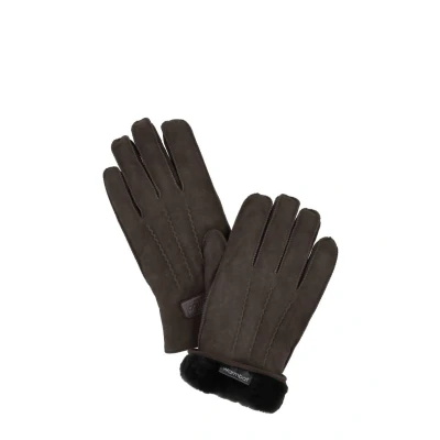 Afbeelding van Warmbat Heren Handschoenen Goat Suede Choco Maat S