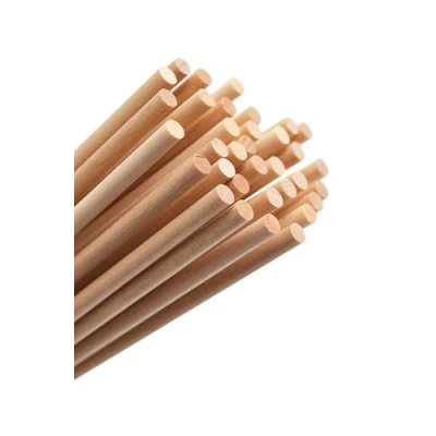 Afbeelding van Mendi 50 houten stokjes 6 mm rond 35 cm